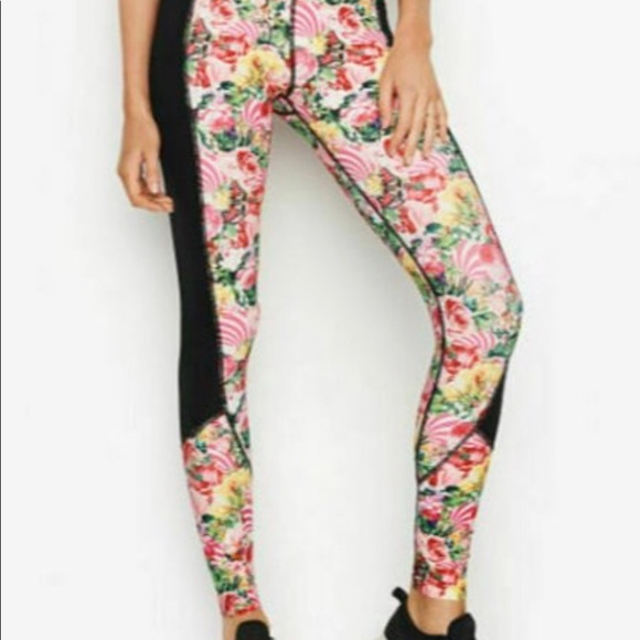 💜 Victoria's Secret x Mary Katrantzou Floral Leggings Size Small - Picture 2 of 5